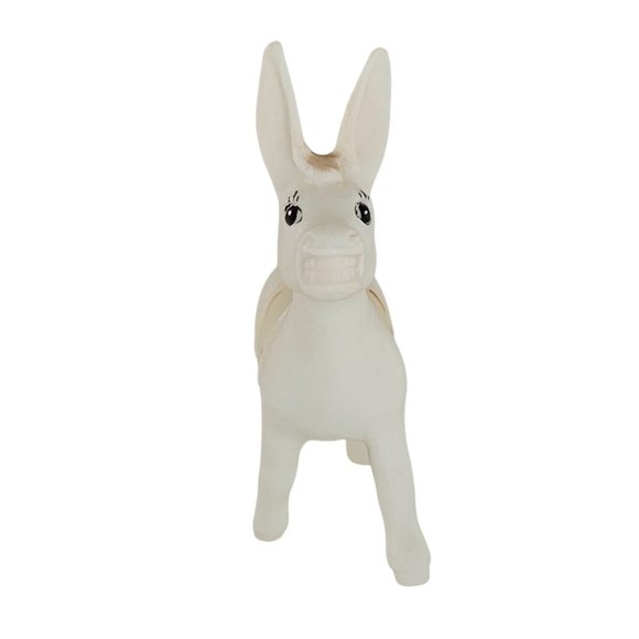 Vintage Donkey Miniature Figurine Ceramic Smiling Kitsch Nativity - Picture 3 of 8